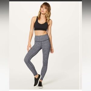 Lululemon Wunder Under Hi-Rise Tight *25” in Heathered Black, Size 8, W5AOUS